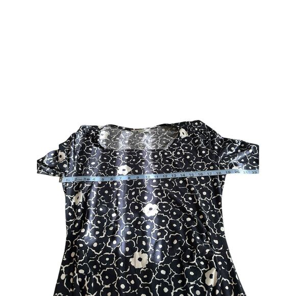 Pendleton Blue White Floral Stretch Office Work Career Sheath Dress Size Large - Picture 9 of 11